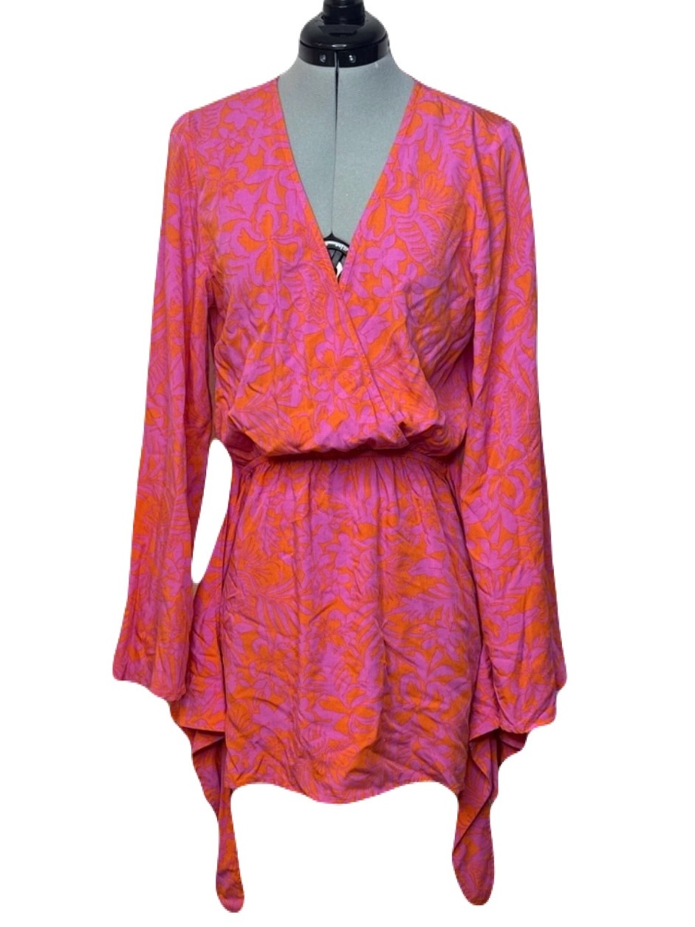 NWT L*Space Long Sleeve Swim Cover-Up Dress L